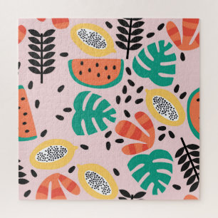 Puzzle Fruit Design : Design Motif Vintage.
