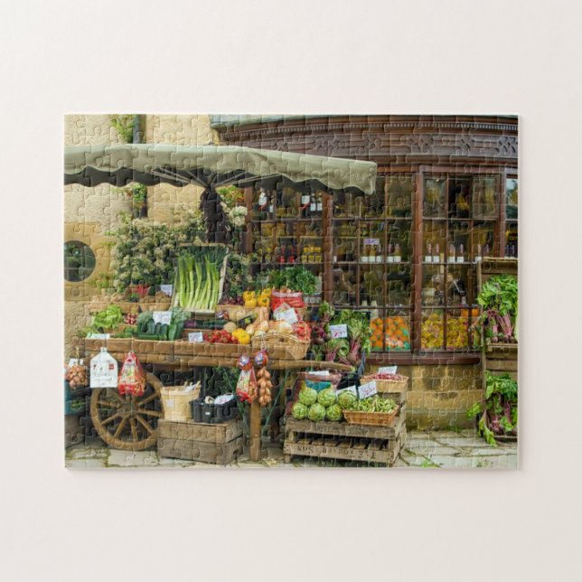 Puzzle Fruit et Veg Coloré Anglais Village Store (Horizontal)