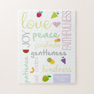 Puzzle Fruit of the Holy Spirit Christian Bible Verse