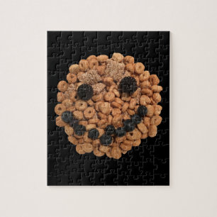 Puzzle Fruit souriant mignon et visage de céréales