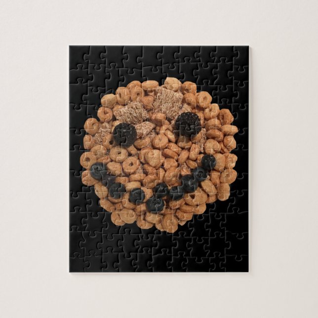 Puzzle Fruit souriant mignon et visage de céréales (Vertical)