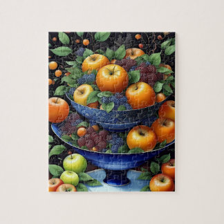 Puzzle Fruitbol coloré avec pommes et raisins