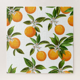 Puzzle Fruits d'agrumes : Illustration numérique Vintage
