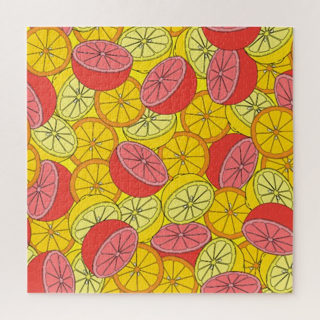 Puzzle Fruits d'agrumes Motif transparent (Vertical)