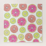 Puzzle Fruits d'agrumes Tranches de pamplemousse Citron c<br><div class="desc">La conception du puzzle présente une illustration originale de pamplemousse,  citron,  chaux et tranches d'agrumes d'orange. Cette illustration est également disponible sur d'autres produits. Ne vois-tu pas ce que tu cherches ? Vous avez besoin d'aide pour la personnalisation ? Contactez Rebecca pour avoir quelque chose conçu pour vous.</div>