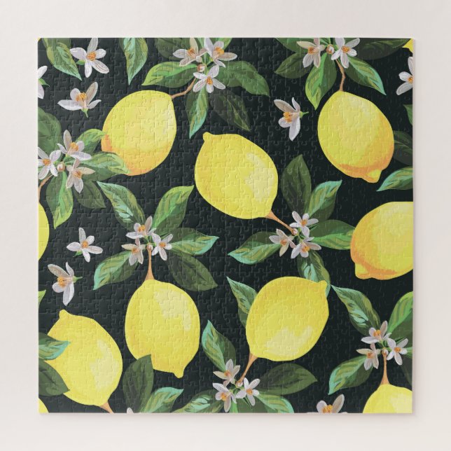 Puzzle Fruits de citron : Conception Motif transparente (Vertical)