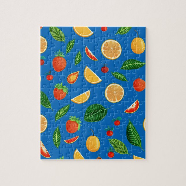 Puzzle Fruits et Feuilles verts (Vertical)