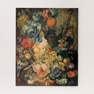 Puzzle Fruits et fleurs à vie morte Jan Van Os 1774