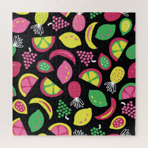Puzzle Fruits exotiques : Motif coloré et transparent