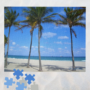 Puzzle Ft Lauderdale Beach Floride Sable Palmiers Océan