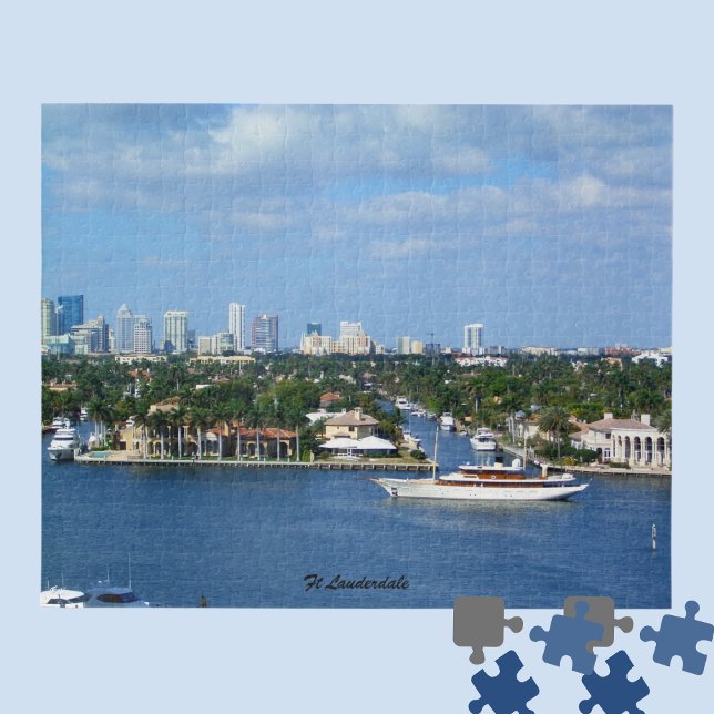 Puzzle Ft Lauderdale Intracoastal Waterway Skyline Yacht (Créateur téléchargé)
