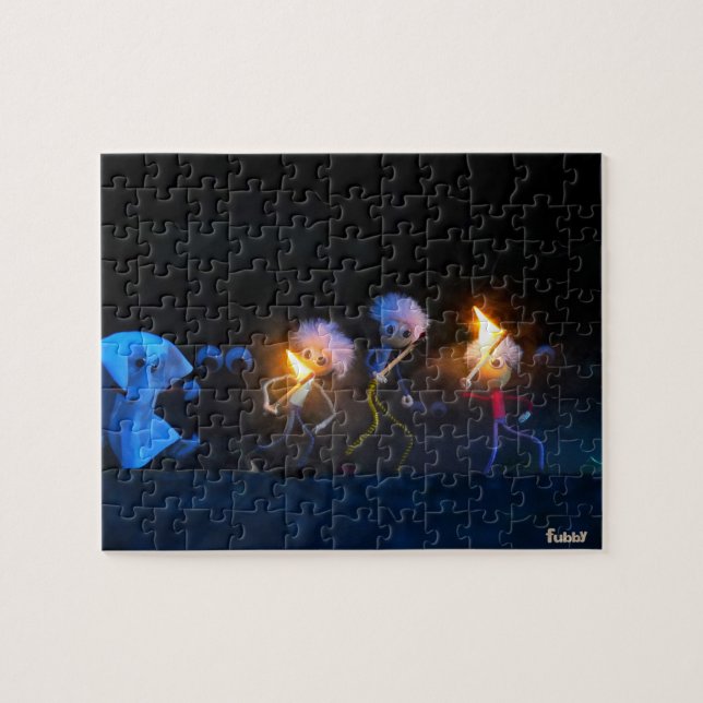 Puzzle Fubby est en quête fantôme, une blague d'halloween (Horizontal)