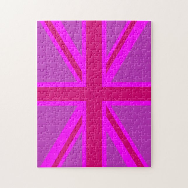 Puzzle Fuchsia Union Jack (Vertical)