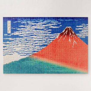 Puzzle Fuji rouge   Hokusai  