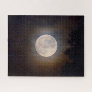 Puzzle Full Moon Creeping Through the Clouds - 16x20