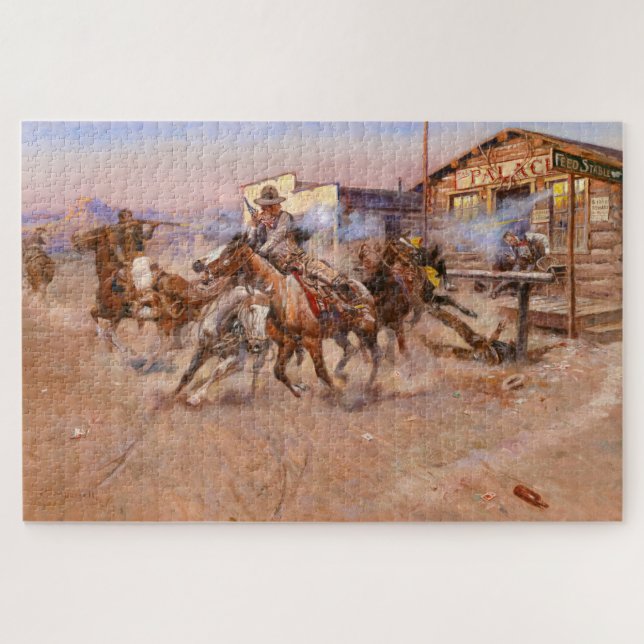 Puzzle Fumée d'un. 45, 1908 par Charles Marion Russell (Horizontal)