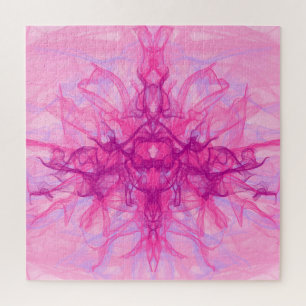 Puzzle FUMÉE ROSE - Art fractal moderne et abstrait -