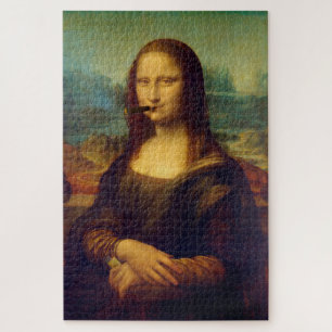 Puzzle Fumeur de cigare Mona Lisa Peinture amusante