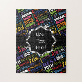 Puzzle Fun 70th Birthday Party monogram