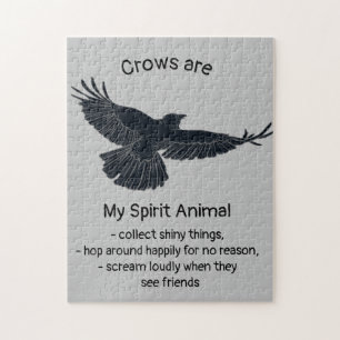 Puzzle Fun Crows Bird Spirit Animal Humour Citation Totem