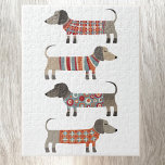 Puzzle Fun Dachshund Wiener Sauser Chien<br><div class="desc">Mignonne petite saucisse Dachshund ou des chiens édulcorés en laine. Parfait pour les amoureux des animaux.</div>