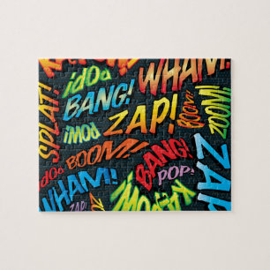 Puzzle Fun Retro Comic Book pop Art Sounds