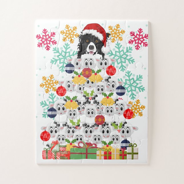 Puzzle Fun Sheep Herding Christmas Tree (Vertical)