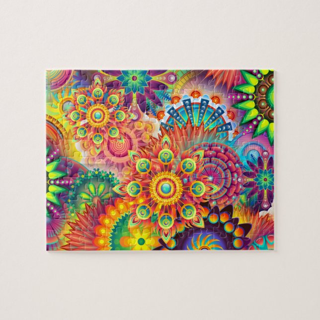 Puzzle Funky Retro Motif Abstrait Boho (Horizontal)