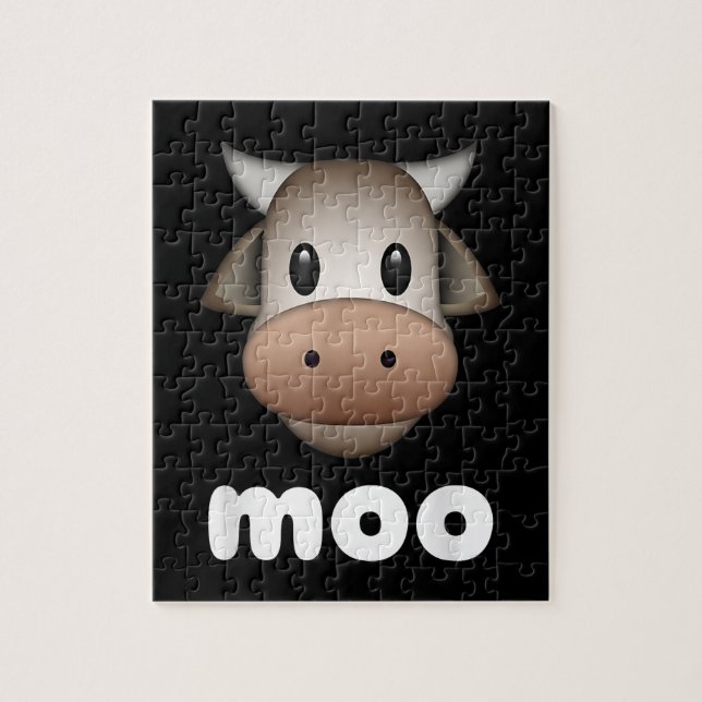Puzzle Funny Animal Cow (Vertical)