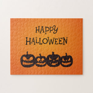 Puzzle Funny Carved Halloween Quatuor Citrouille
