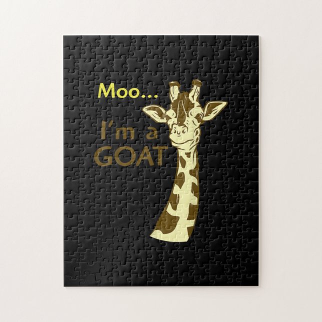 Puzzle Funny Confusing Giraffe Moo I (Vertical)