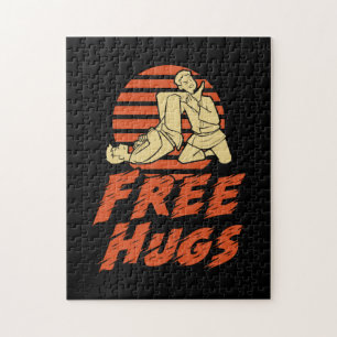 Puzzle Funny Free Hugs - Brésilien Jiu-Jitsu, BJJ Cadeau