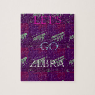 Puzzle Funny Lets Go Zebra Hakuna Matata motif Design Co