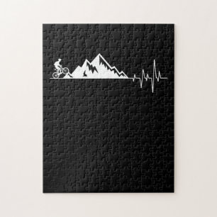 Puzzle funny mountain bike heartbeat bikers