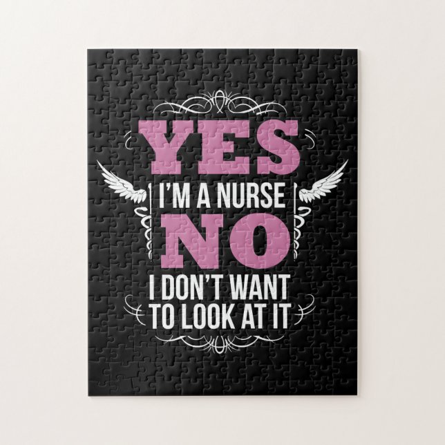 Puzzle Funny Naughty Nurse Infirmière Hilarious avec une  (Vertical)