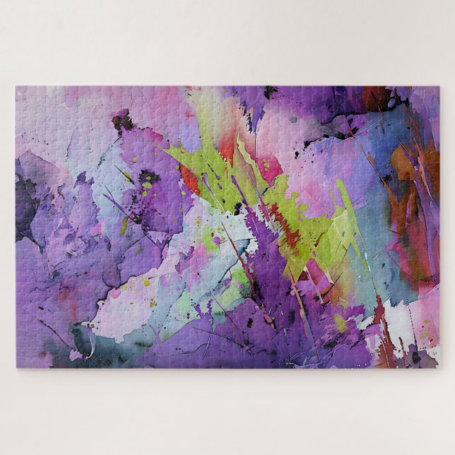 Puzzle "Fusion des teintes" Art Abstrait contemporain (Horizontal)