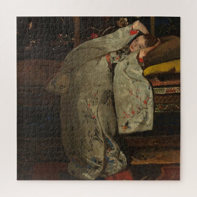 Puzzle G.H. Breitner, Girl in a White Kimono - Fine Art (Vertical)