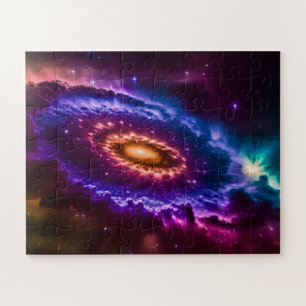 Puzzle Galaxie cosmique violette et rose amusante dans l'
