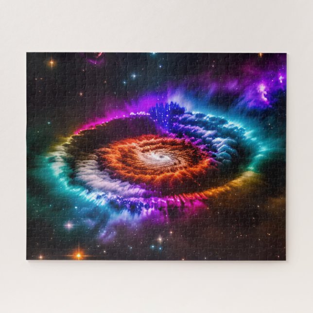 Puzzle Galaxie spirale cosmique de l'Indigo dans l'espace (Horizontal)