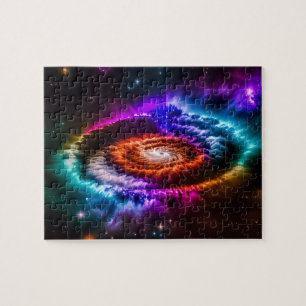 Puzzle Galaxie spirale de l'Indigo arc-en-ciel dans l'esp