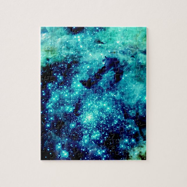 Puzzle Galaxie turquoise (Vertical)