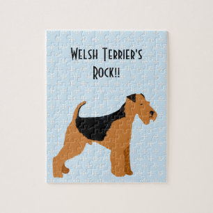 Puzzle Gallois Terrier - conception bleue de diamant de