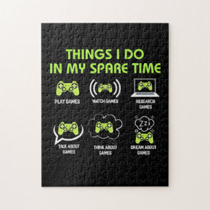 Puzzle Gamer Gift   Les Choses Que Le Joueur Fait Dans Mo