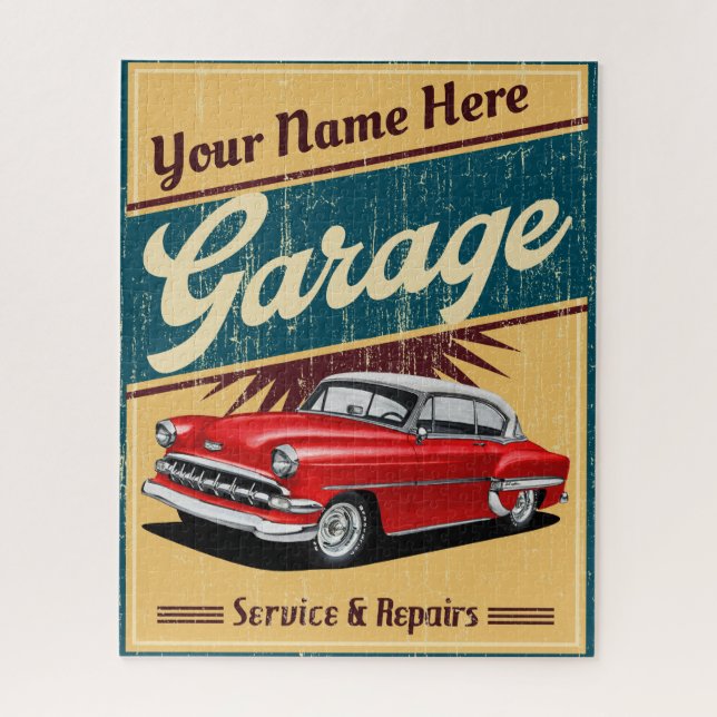 Puzzle Garage Bel Air Personnalisé (Vertical)