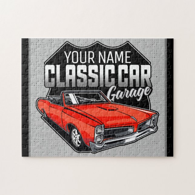 Puzzle Garage de voiture classique convertible personnali (Horizontal)