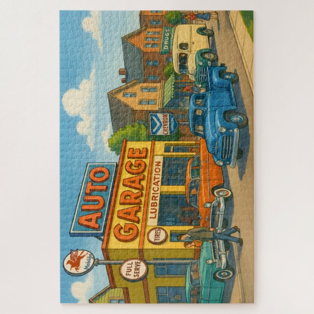Puzzle Garage on Main Street (Vertical)