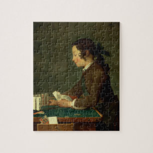 Puzzle Garçon construisant un château des cartes (huile