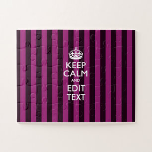 Puzzle Garde Calm Personnalisé Rayures Fuchsia