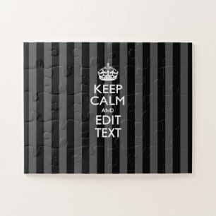 Puzzle Garde Calme Personnalisé Décor Bandes Noires