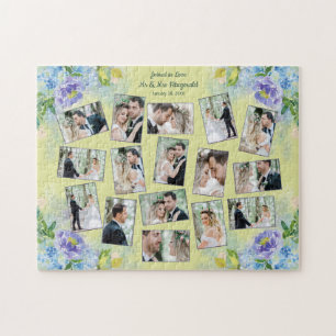 Puzzle Garde photo Mariage Collage aquarelle Floral